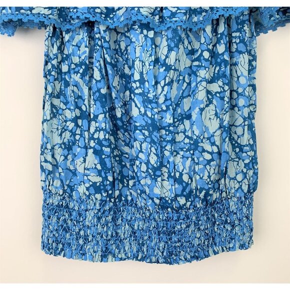 NWT House of Harlow 1960 Turquoise Cold Shoulder Crop Top - Picture 5 of 8